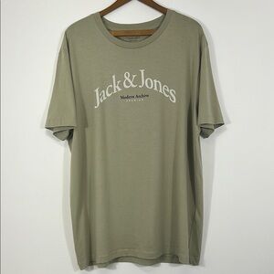 Jack & Jones XXL Pima Cotton Green Short Sleeve Tee T-Shirt Casual Comfort Big